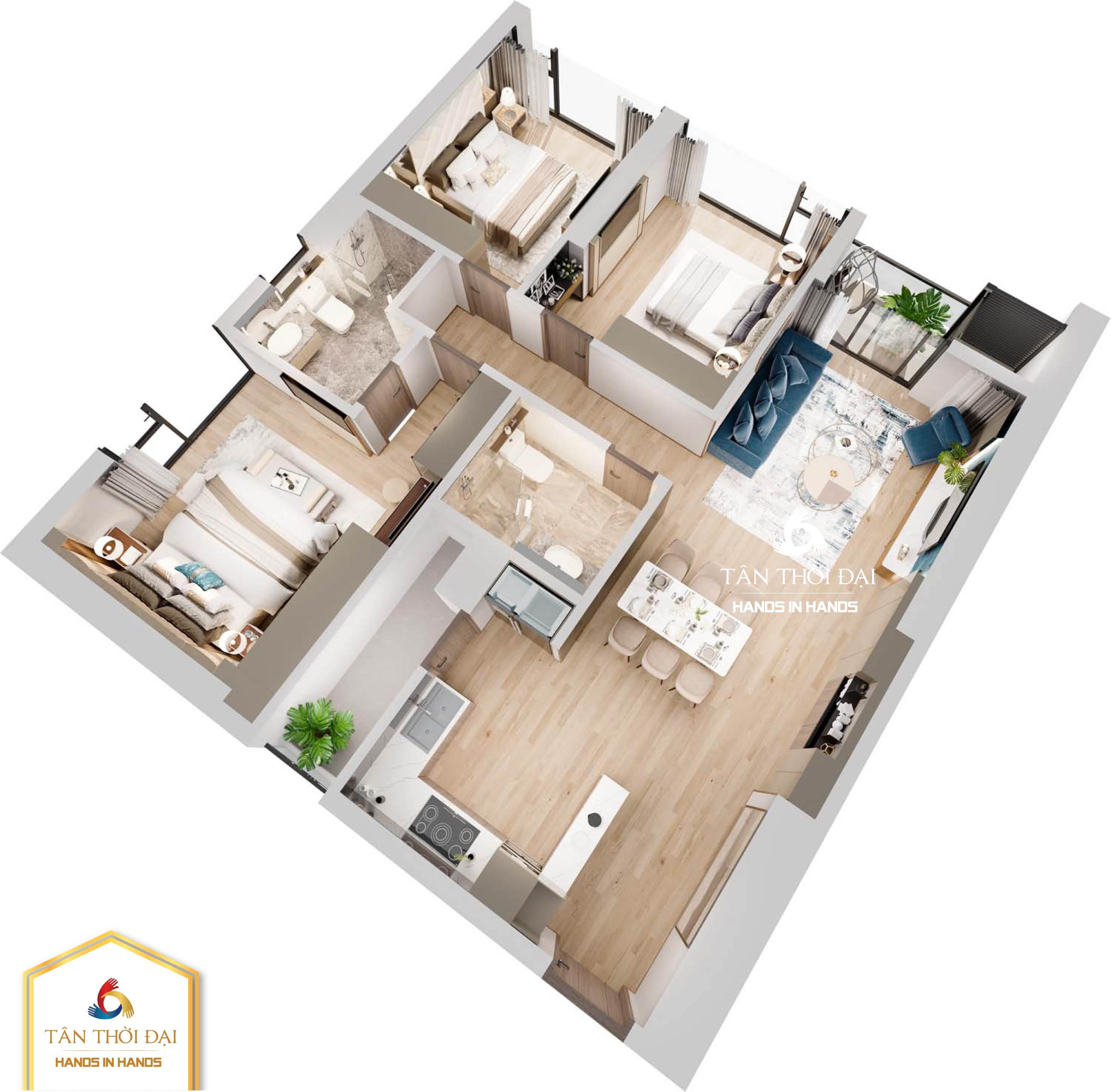 Bán căn hộ 2 phòng ngủ cao cấp tại dự án Tara Maison Mỹ Đình, Hà Nội, diện tích từ 72,4m² đến 83,9m², thiết kế hiện đại, tiện ích đẳng cấp – media 8