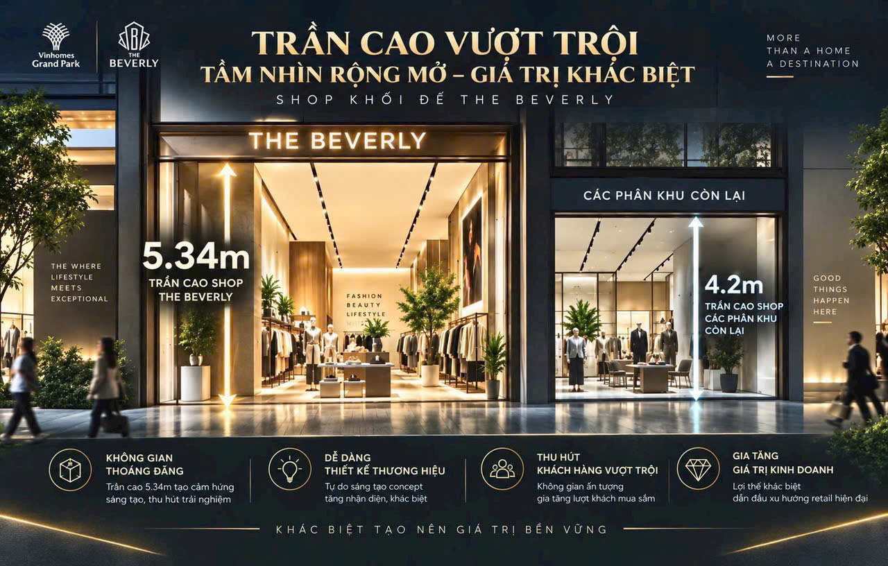 Shophouse Beverly trần cao 5,34m- xem thực tế mua trực tiếp. Booking now – media 2