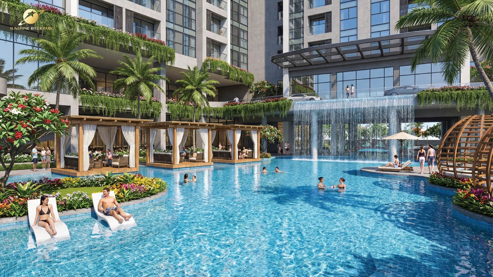 Căn hộ 2 phòng ngủ view bể bơi - đơn giá tốt dự án Sunshine River Park Tây Hồ – media 4